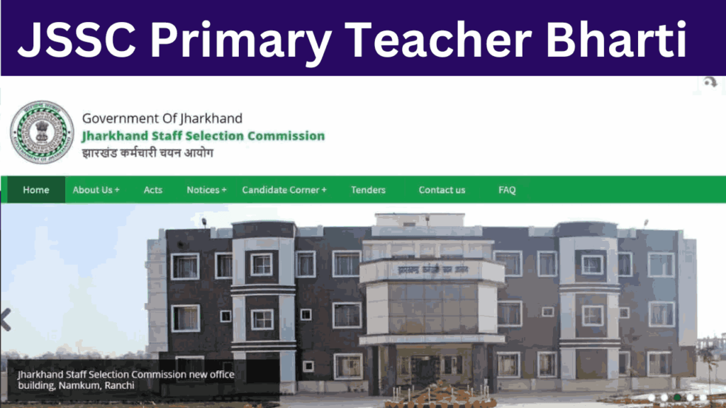 JSSC Primary Teacher Bharti