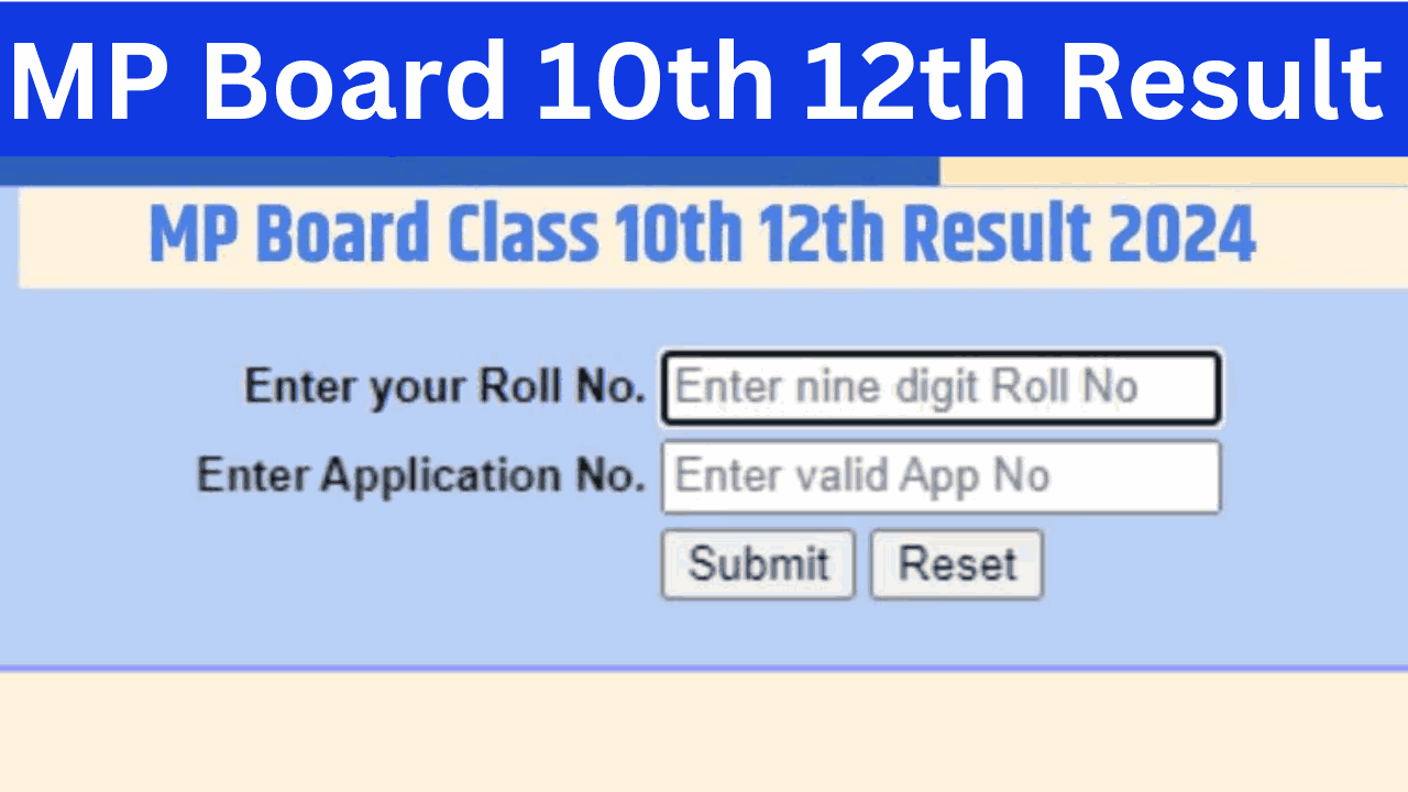 MP BOARD 10TH 12TH RESULT 2024