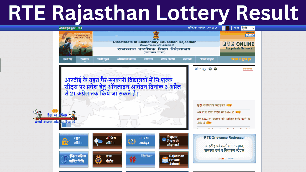 RTE Rajasthan Lottery Result 2024