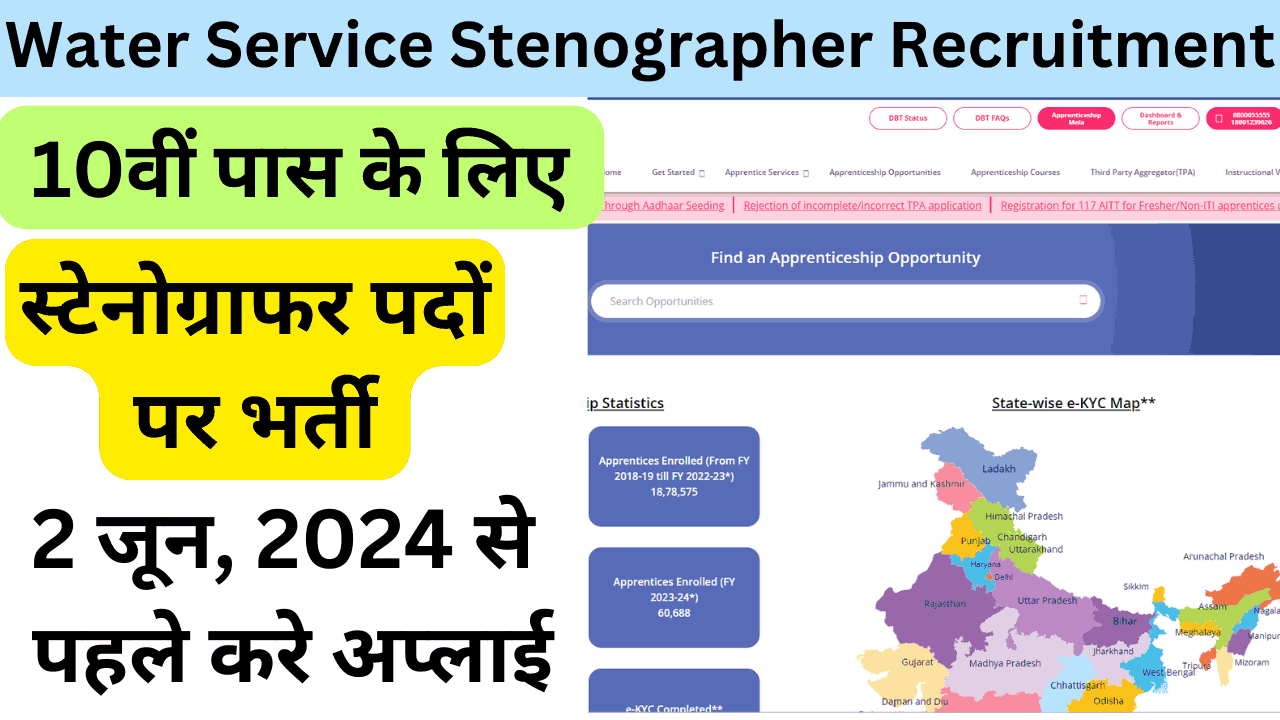 Water Service Stenographer Recruitment 2024