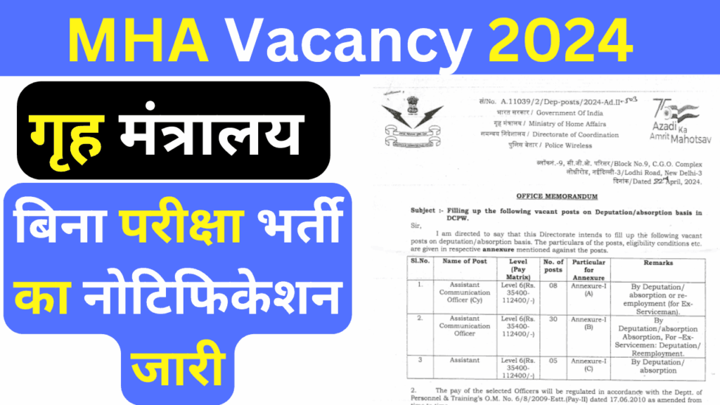 MHA Vacancy 2024