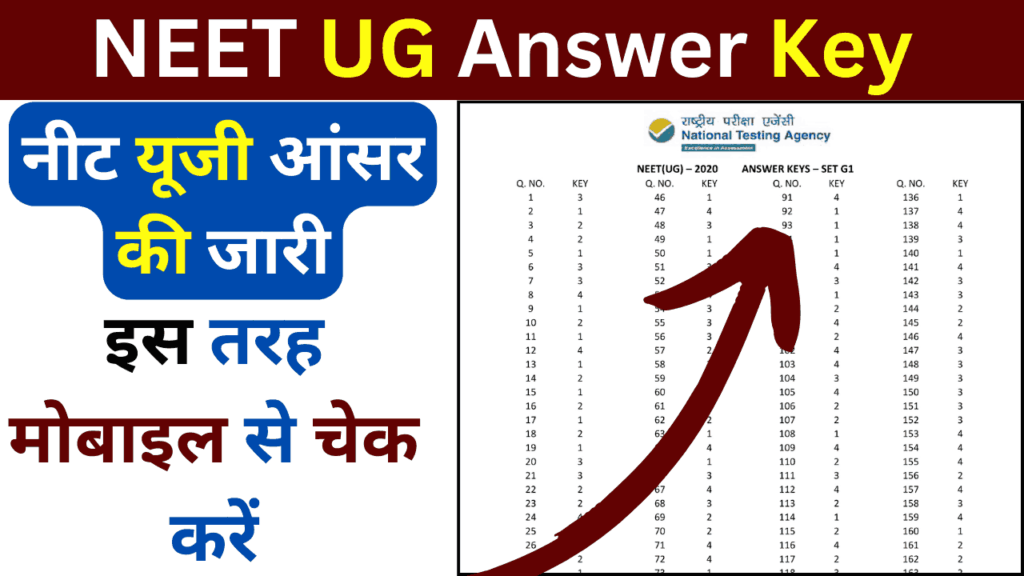 NEET UG Answer Key