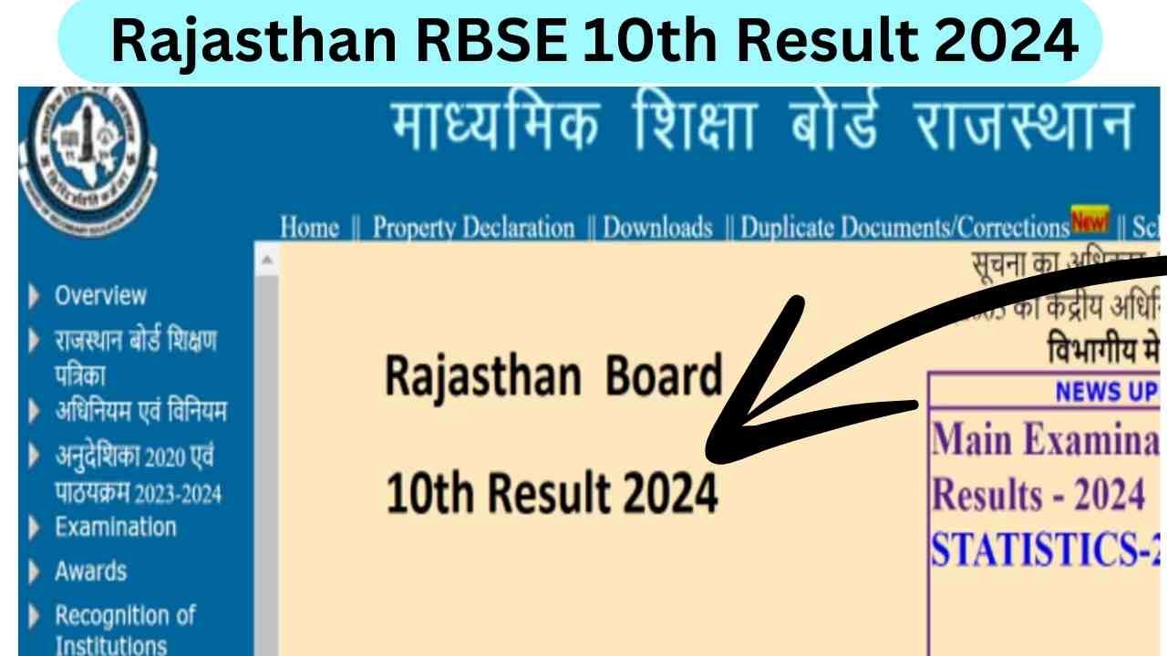 RBSE 10th result 2024